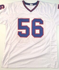 Alternative view of UNSIGNED CUSTOM Sewn Stitched Lawrence Taylor White Jersey