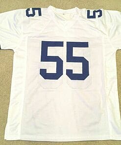 Alternative view of UNSIGNED CUSTOM Sewn Stitched Leighton Vander Esch White Jersey