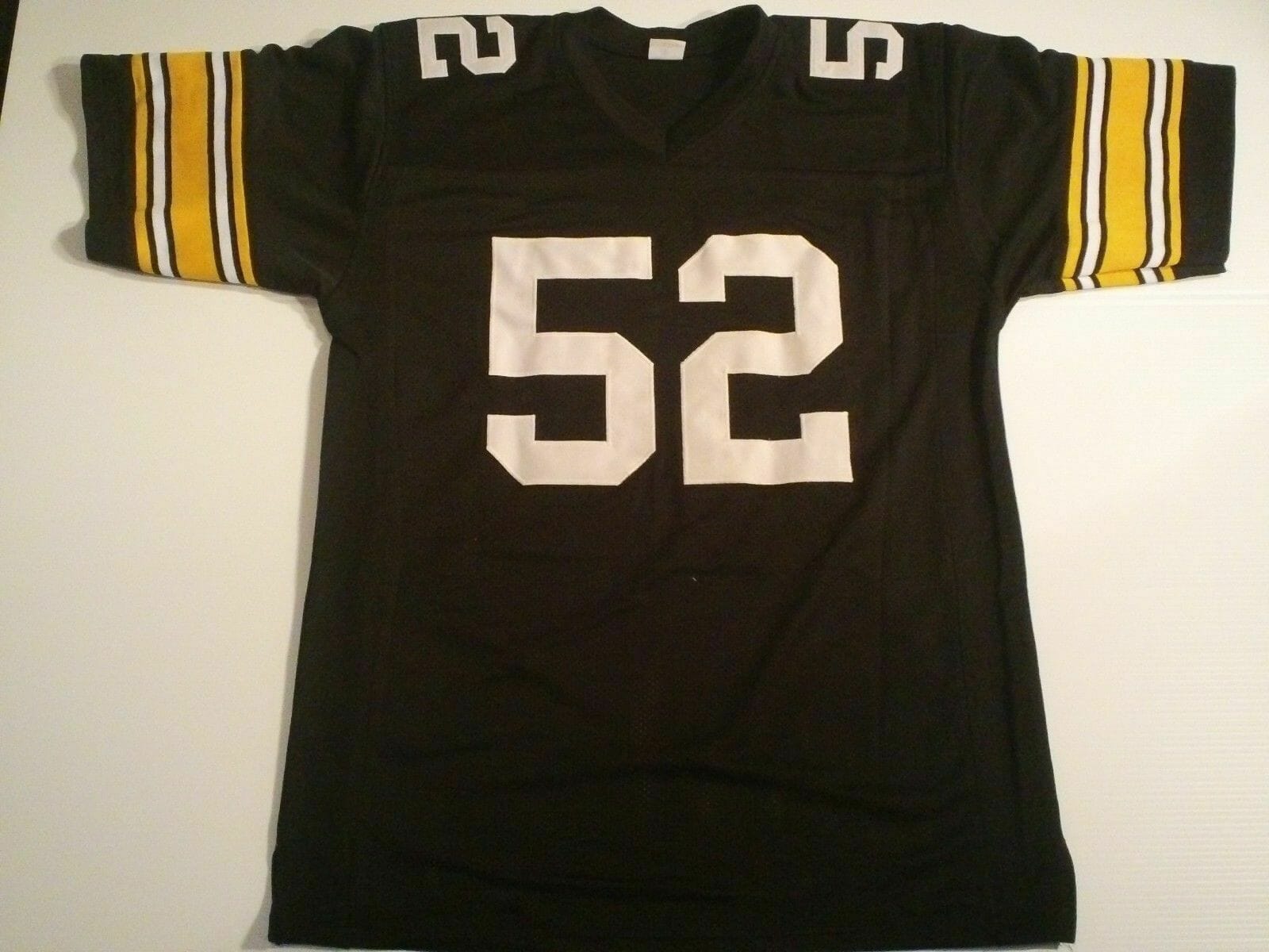 UNSIGNED CUSTOM Sewn Stitched Mike Webster Black Jersey 2 UNSIGNED CUSTOM Sewn Stitched Mike Webster Black Jersey - Image 2