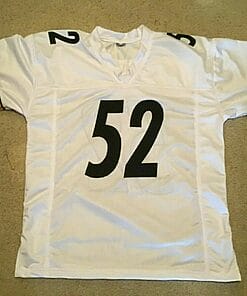 Alternative view of UNSIGNED CUSTOM Sewn Stitched Mike Webster White ERROR Jersey