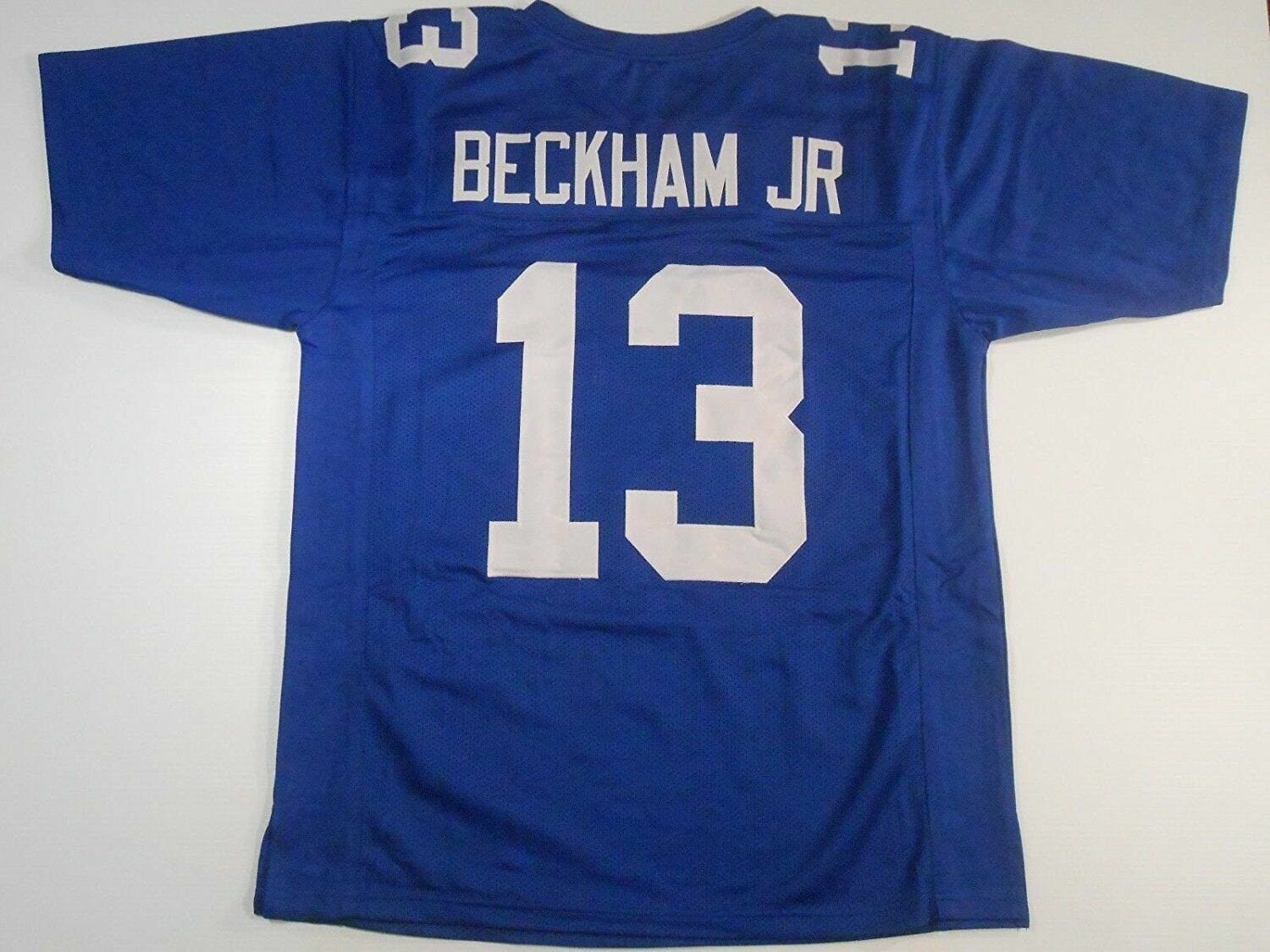 UNSIGNED CUSTOM Sewn Stitched Odell Beckham Jr. Jersey 1 UNSIGNED CUSTOM Sewn Stitched Odell Beckham Jr. Jersey