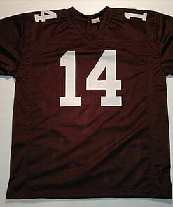 UNSIGNED CUSTOM Sewn Stitched Otto Graham Brown Jersey 4 s l1600 481
