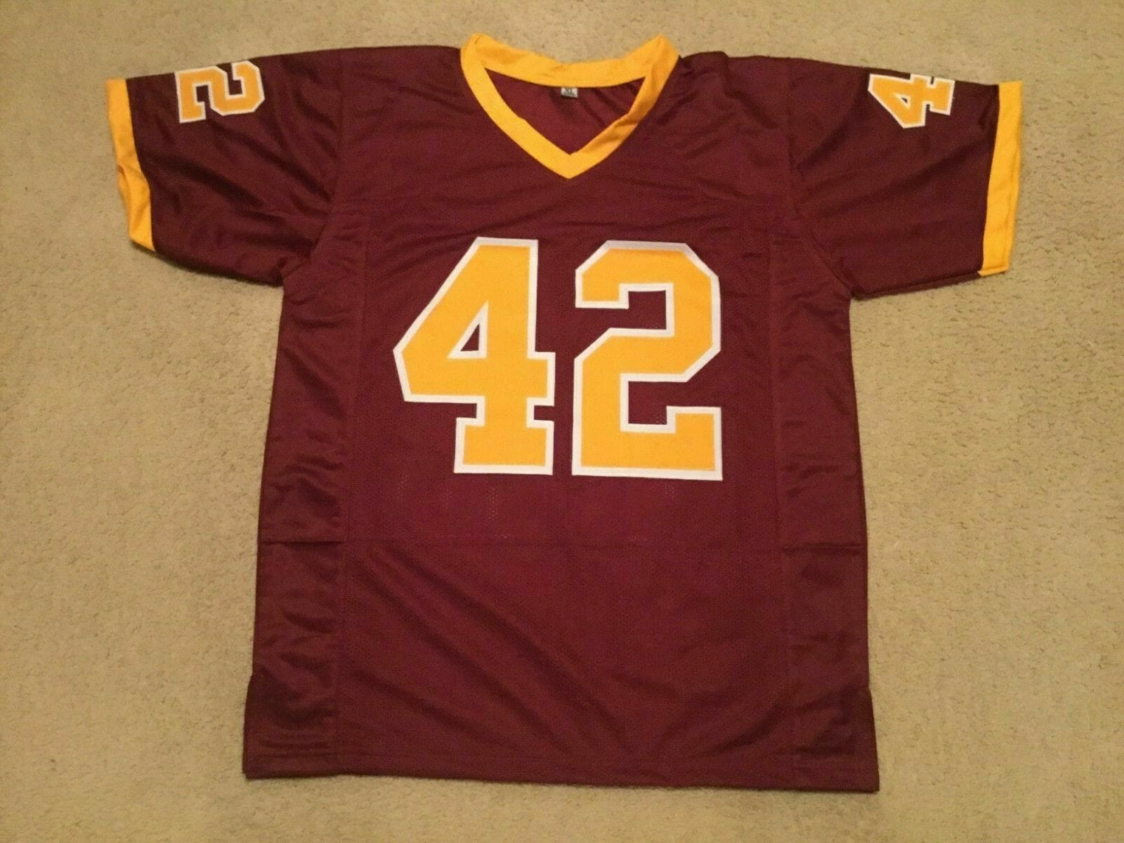 UNSIGNED CUSTOM Sewn Stitched Pat Tillman College Maroon Jersey 2 UNSIGNED CUSTOM Sewn Stitched Pat Tillman College Maroon Jersey - Image 2