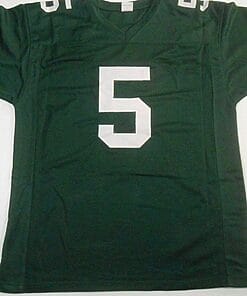 Alternative view of UNSIGNED CUSTOM Sewn Stitched Paul Hornung Green Jersey