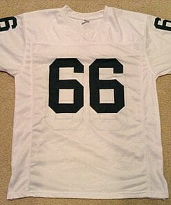 Alternative view of UNSIGNED CUSTOM Sewn Stitched Ray Nitschke White Jersey