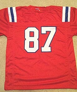 Alternative view of UNSIGNED CUSTOM Sewn Stitched Rob Gronkowski Red Jersey