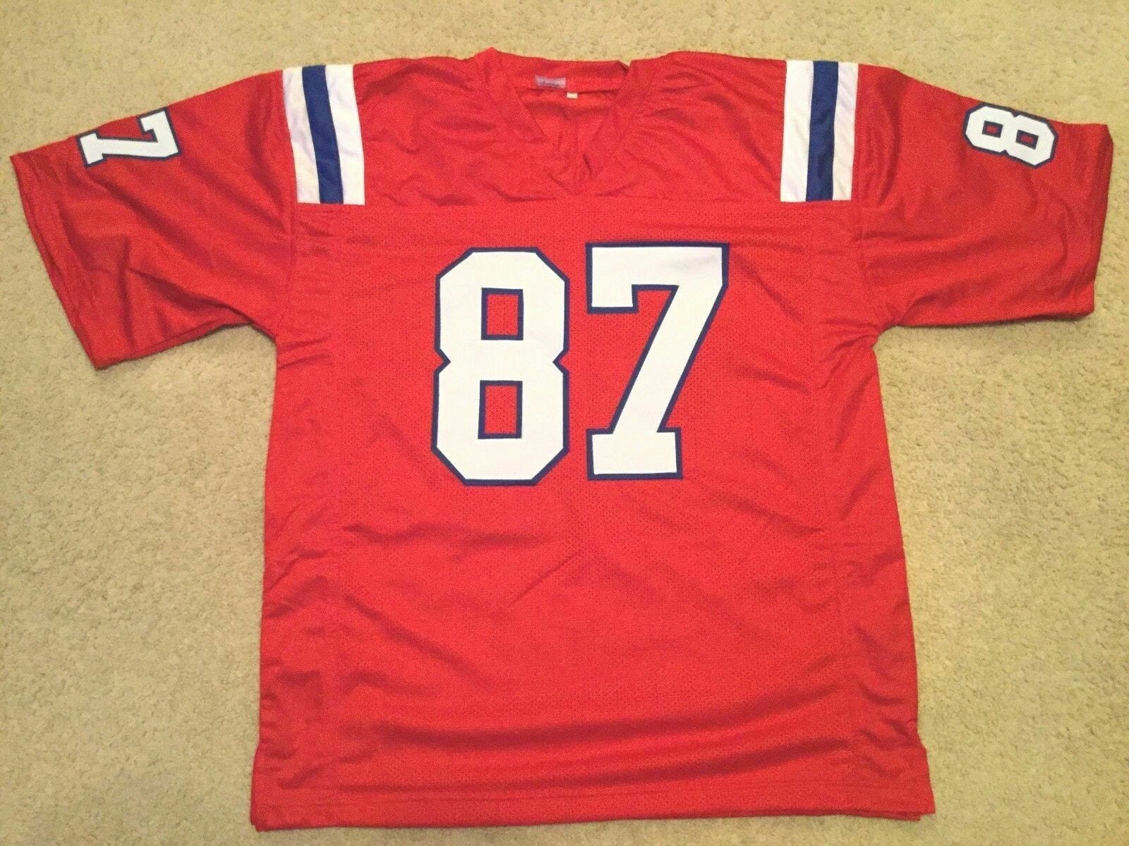 UNSIGNED CUSTOM Sewn Stitched Rob Gronkowski Red Jersey 2 UNSIGNED CUSTOM Sewn Stitched Rob Gronkowski Red Jersey - Image 2