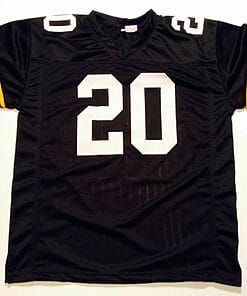 Alternative view of UNSIGNED CUSTOM Sewn Stitched Rocky Bleier Black Jersey