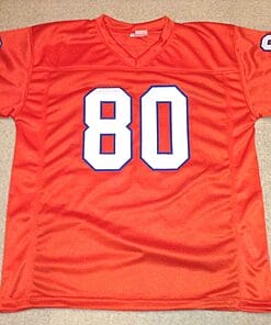 Alternative view of UNSIGNED CUSTOM Sewn Stitched Rod Smith Orange Jersey