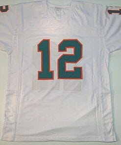 Alternative view of UNSIGNED CUSTOM Sewn Stitched Bob Griese White Jersey