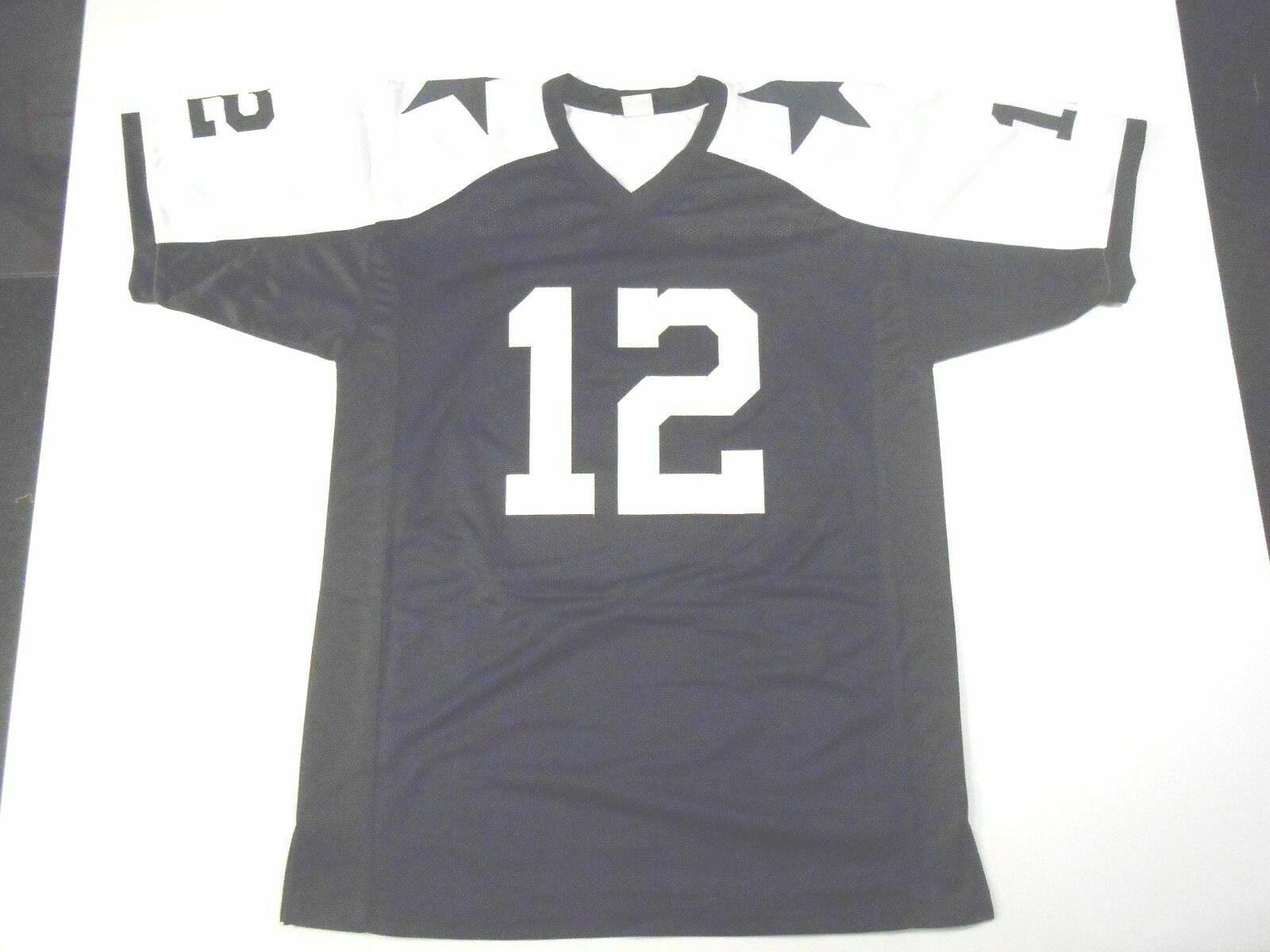 UNSIGNED CUSTOM Sewn Stitched Roger Staubach Blue Jersey 2 UNSIGNED CUSTOM Sewn Stitched Roger Staubach Blue Jersey - Image 2