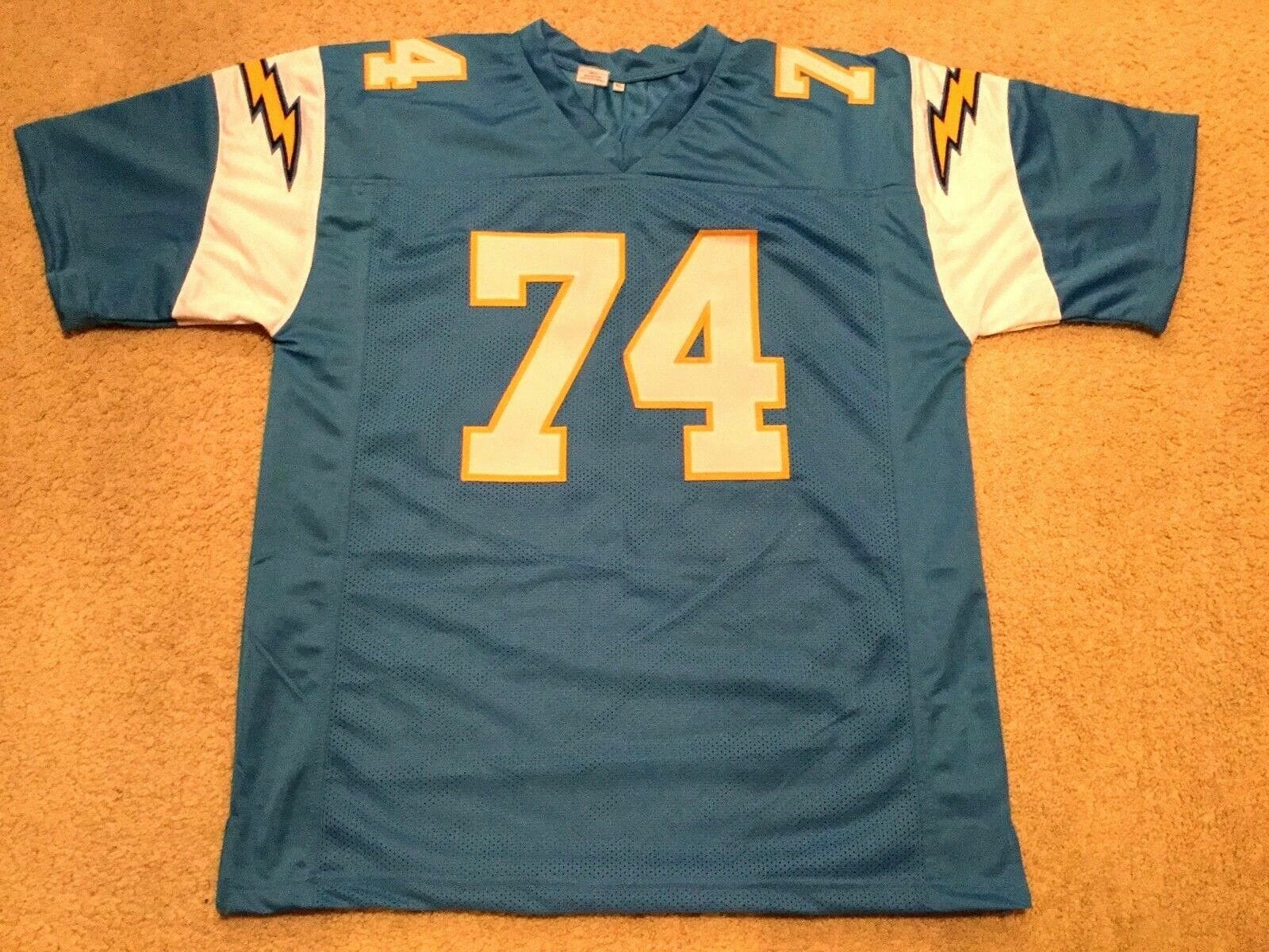 UNSIGNED CUSTOM Sewn Stitched Ron Jaworski Green Jersey 2 UNSIGNED CUSTOM Sewn Stitched Ron Jaworski Green Jersey - Image 2