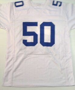 Alternative view of UNSIGNED CUSTOM Sewn Stitched Sean Lee White Jersey