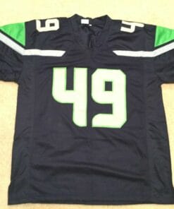 Alternative view of UNSIGNED CUSTOM Sewn Stitched Shaun Alexander Blue Jersey