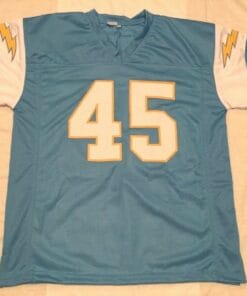 Alternative view of UNSIGNED CUSTOM Sewn Stitched Speedy Duncan Powder Blue Jersey