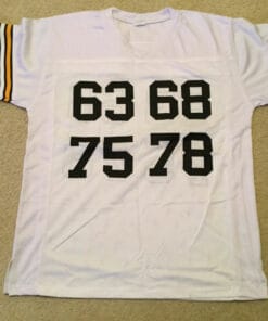 Alternative view of UNSIGNED CUSTOM Sewn Stitched Steel Curtain White Jersey