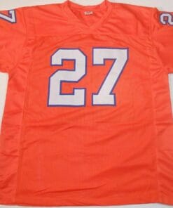 Alternative view of UNSIGNED CUSTOM Sewn Stitched Steve Atwater Orange Jersey