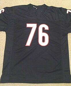 Alternative view of UNSIGNED CUSTOM Sewn Stitched Steve McMichael Blue Jersey
