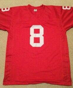 Alternative view of UNSIGNED CUSTOM Sewn Stitched Steve Young Red Jersey