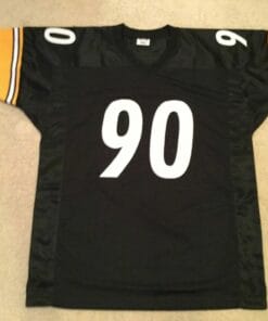 Alternative view of UNSIGNED CUSTOM Sewn Stitched T.J. Watt Black Jersey