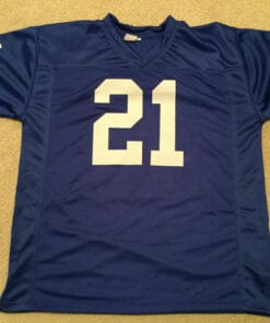 Alternative view of UNSIGNED CUSTOM Sewn Stitched Tiki Barber Blue Jersey