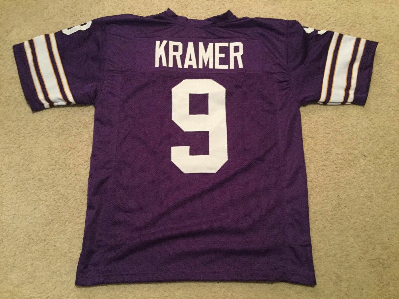 UNSIGNED CUSTOM Sewn Stitched Tommy Kramer Purple Jersey 1 UNSIGNED CUSTOM Sewn Stitched Tommy Kramer Purple Jersey