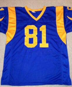 Alternative view of UNSIGNED CUSTOM Sewn Stitched Torry Holt Blue Jersey