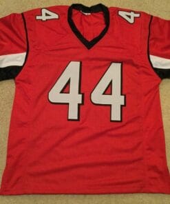 UNSIGNED CUSTOM Sewn Stitched Vic Beasley Jr. Red Jersey 4 s l1600 617