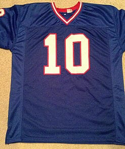 Alternative view of UNSIGNED CUSTOM Sewn Stitched Brad Van Pelt Blue Jersey