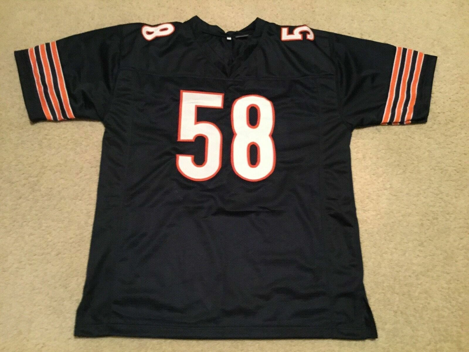 UNSIGNED CUSTOM Sewn Stitched Wilber Marshall Blue Jersey 2 UNSIGNED CUSTOM Sewn Stitched Wilber Marshall Blue Jersey - Image 2