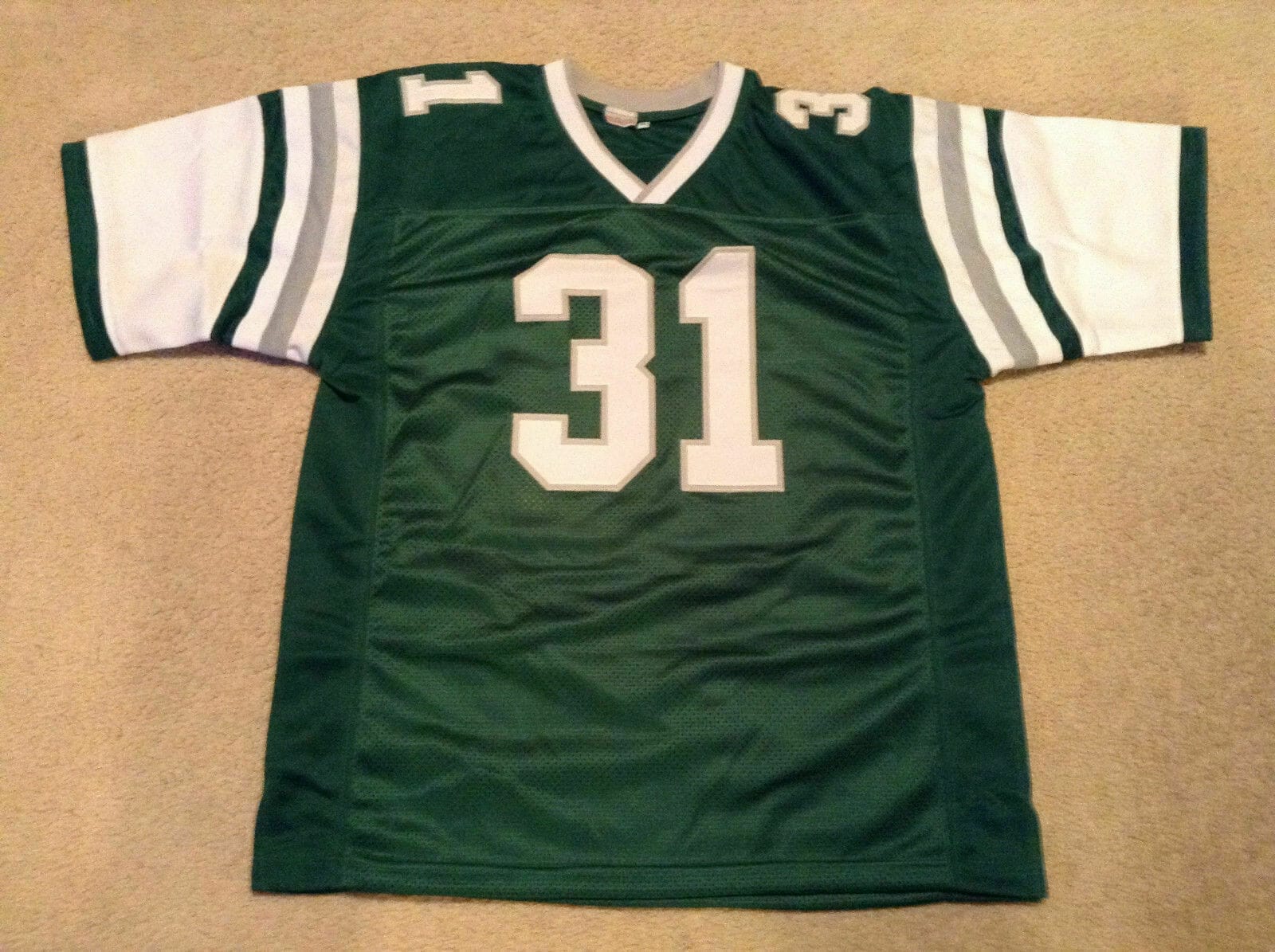 UNSIGNED CUSTOM Sewn Stitched Wilbert Montgomery Green Jersey 2 UNSIGNED CUSTOM Sewn Stitched Wilbert Montgomery Green Jersey - Image 2