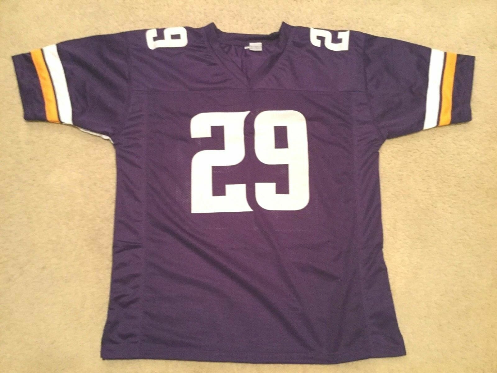 UNSIGNED CUSTOM Sewn Stitched Xavier Rhodes Purple Jersey 2 UNSIGNED CUSTOM Sewn Stitched Xavier Rhodes Purple Jersey - Image 2