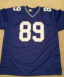 Alternative view of UNSIGNED CUSTOM Sewn Stitched Brian Blades Blue Jersey