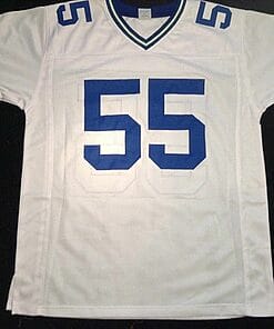 Alternative view of UNSIGNED CUSTOM Sewn Stitched Brian Bosworth White Jersey