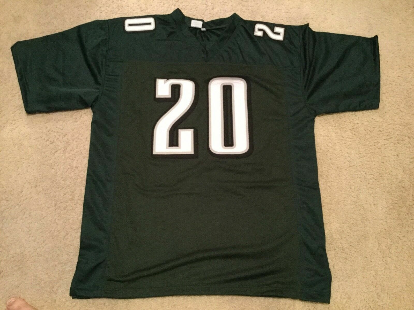 UNSIGNED CUSTOM Sewn Stitched Brian Dawkins Green Jersey 2 UNSIGNED CUSTOM Sewn Stitched Brian Dawkins Green Jersey - Image 2