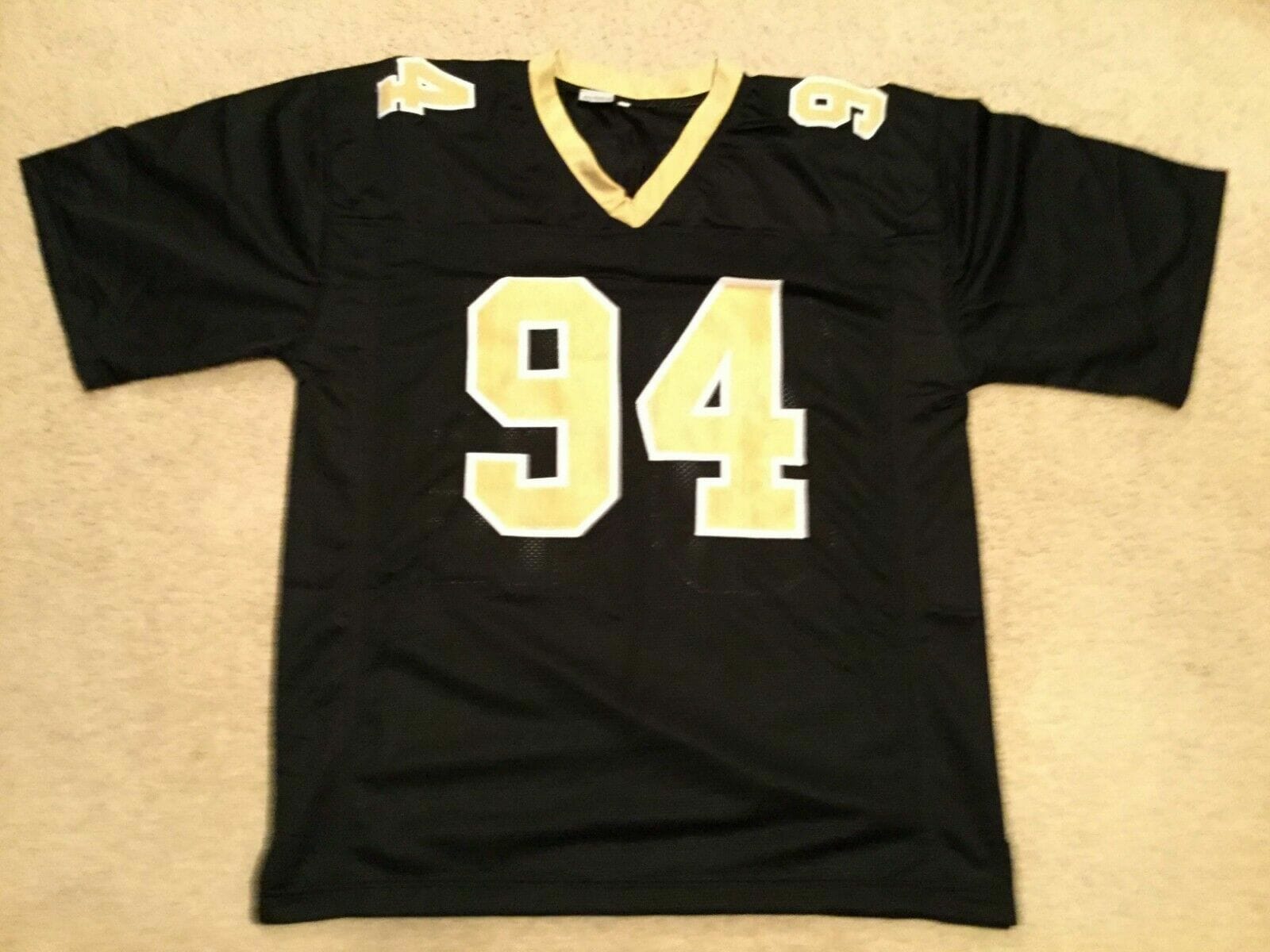 UNSIGNED CUSTOM Sewn Stitched Cameron Jordan Black Jersey 2 UNSIGNED CUSTOM Sewn Stitched Cameron Jordan Black Jersey - Image 2