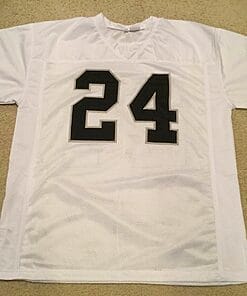 Alternative view of UNSIGNED CUSTOM Sewn Stitched Charles Woodson White Jersey