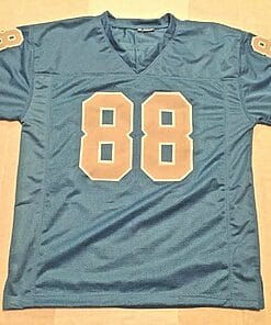 Alternative view of UNSIGNED CUSTOM Sewn Stitched Charlie Sanders Blue Jersey