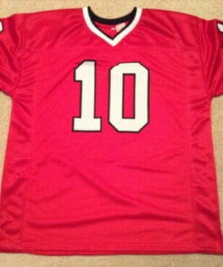 Alternative view of UNSIGNED CUSTOM Sewn Stitched Steve Bartkowski Red Jersey