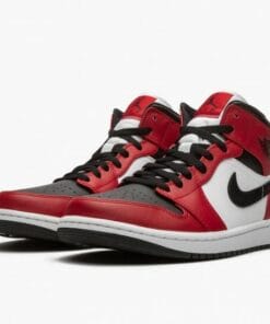 Alternative view of Air Jordan 1 Mid “Chicago Black Toe”