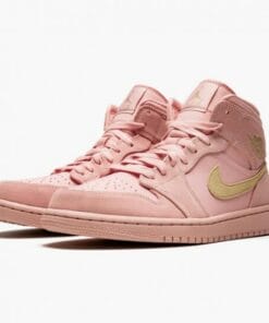 Alternative view of Air Jordan 1 Mid Coral Gold