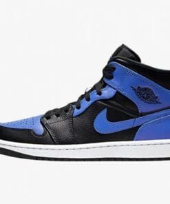 Air Jordan 1 Mid Hyper Royal Tumbled Leather
