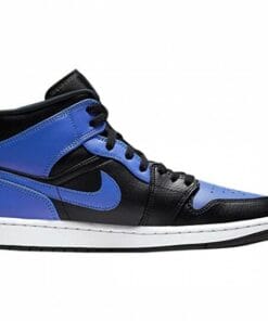 Alternative view of Air Jordan 1 Mid Hyper Royal Tumbled Leather