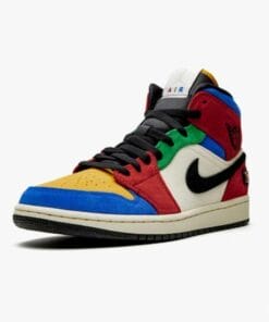 Alternative view of Air Jordan 1 Mid SE Fearless Blue the Great