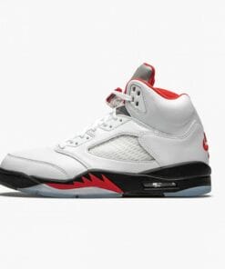 Air Jordan 5 Retro Fire Red Silver Tongue