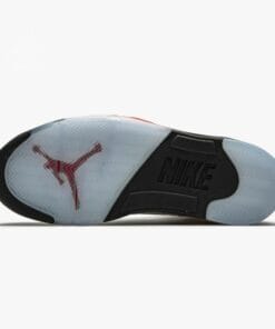 Alternative view of Air Jordan 5 Retro Fire Red Silver Tongue