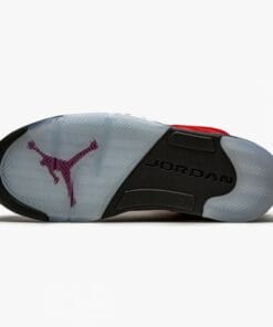 Alternative view of Air Jordan 5 Retro Raging Bull Red