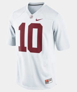 Alabama Crimson Tide #10 A.J. Mccarron College Football White Jersey
