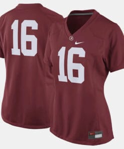 Alabama Crimson Tide #16 College Football Crimson Jersey