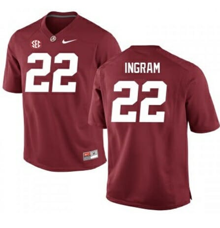 Alabama Crimson Tide #22 Mark Ingram NCAA Football Jersey Red 1 Alabama Crimson Tide #22 Mark Ingram NCAA Football Jersey Red